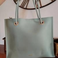 borsa tote azzurra carpisa nuova 