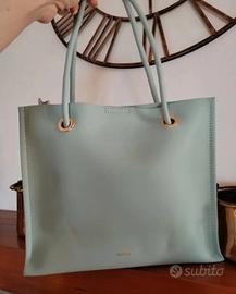 borsa tote azzurra carpisa nuova 
