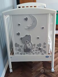 Letto bambini con rete e materasso