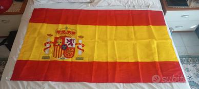 Bandiera Spagna Grande con Stemma -Tessuto Leggero