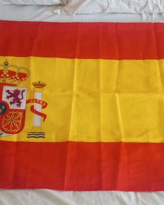 Bandiera Spagna Grande con Stemma -Tessuto Leggero