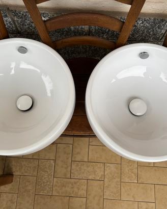 Coppia lavabi Flaminia in ceramica