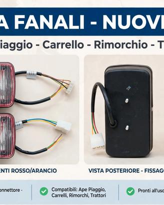 Coppia di fanali posteriori UNIVERSALI  NUOVI 