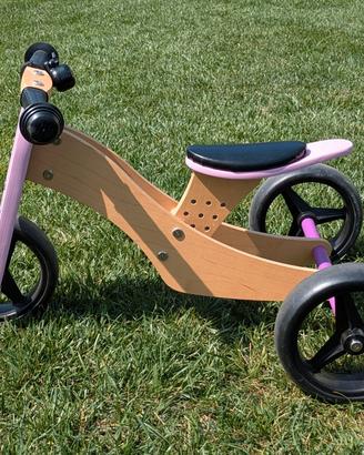 triciclo in legno senza pedali 