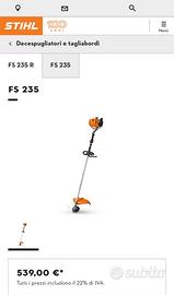 Decespugliatore stihl fs235r