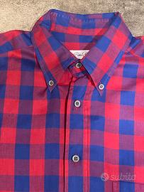 Camicia quadri scozzese rossa blu taglia M/L 40