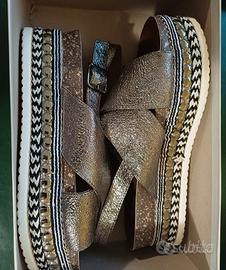 Sandali color argento nr 39 Caffenero