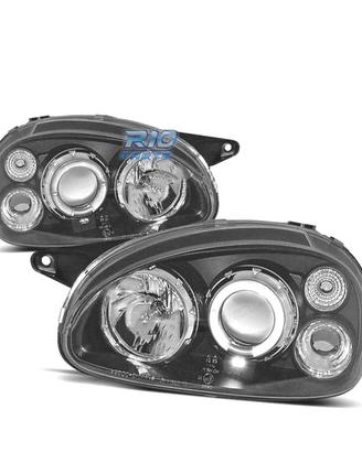 FARI OPEL CORSA B 93-00 ANGEL EYES FONDO NERO H1 H