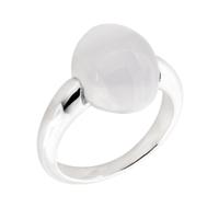 Anello oro bianco e pietra di luna