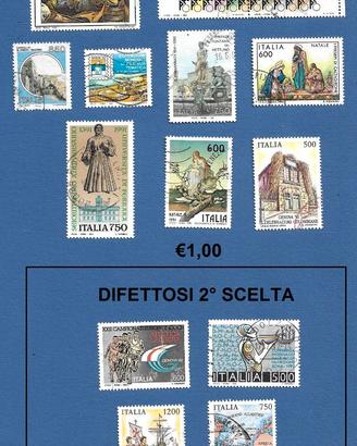 Francobolli Italia 1992 lotto usati
