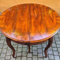 Tavolo tondo antico allungabile 4 mt in noce