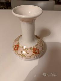 Vaso in ceramica decorata a mano vintage 16x12 cm