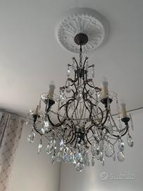 Lampadario antico in cristallo