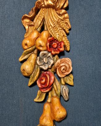 Scultura in legno da parete composizione di Felix