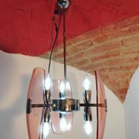 lampadario in vetro a 6 luci 