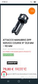 attacco manubrio zipp 31 8mm