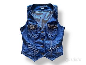Gilet Liu Jo in jeans con borchie