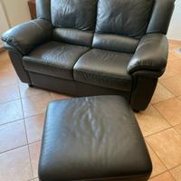 Divani e pouf in pelle color testa di moro