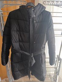 giubbotto piumino lungo donna invernale cintura