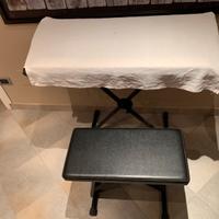 pianola/tastiera yamaha con cavalletto e sgabello