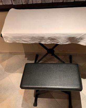 pianola/tastiera yamaha con cavalletto e sgabello