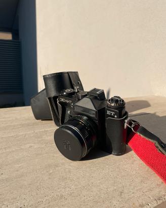 Zenit ET+Helios 44M-4 58mm f/2+custodia originale