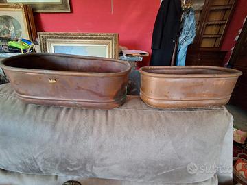 Pentola rame più  due portavasi rame 120€