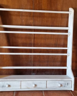 Piattaia Angelica  in legno Shabby Chic.