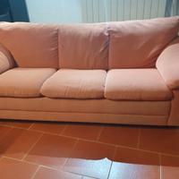 divano tre posti vintage in microfibra