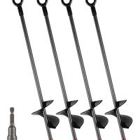 set 4 viti a farfalla per ancoraggio a terra.