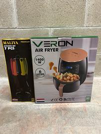 Friggitrice ad aria e set cucina