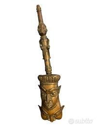 Pipa cerimoniale in bronzo Bamoun... CAMERUN ARTE