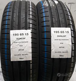 2 GOMME 195 65 15 DUNLOP RB64