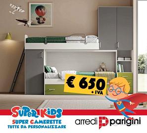 Cameretta a soppalco * Reti a doghe *