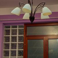 LAMPADARIO IN FERRO BATTUTO 