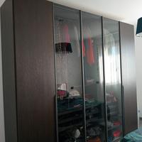 Armadio moderno in vetro fumé con illuminazione 