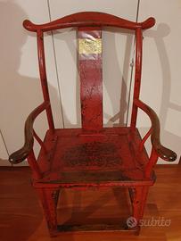 Sedia stile cinese Ming legno massiccio