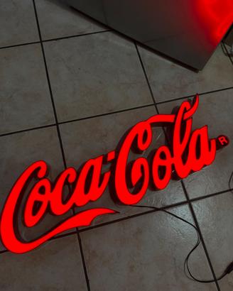 Insegna luminosa coca cola vintage