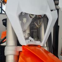 Maschera  portafaro KTM  EXC nuova bianca/arancio