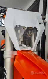 Maschera  portafaro KTM  EXC nuova bianca/arancio