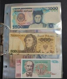 Enorme album banconote mondo miste molte FDS - 60 