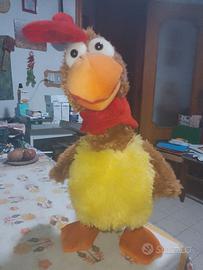 Gallo musicale che balla con batterie