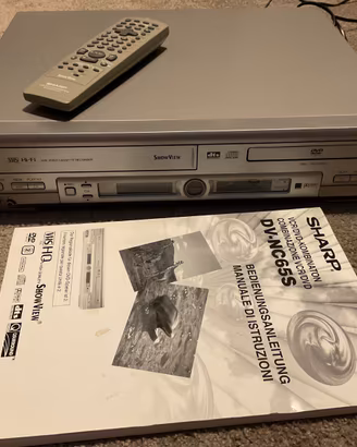 Sharp lettore combo vhs- dvd DV NC65S