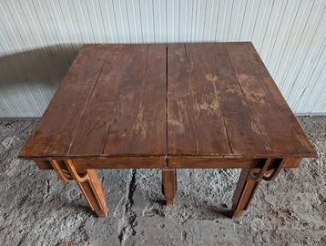 Tavolo antico in legno stile Art Déco