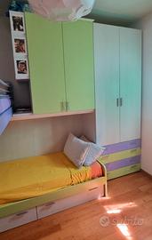 cameretta Zalf a ponte ad angolo con soppalco