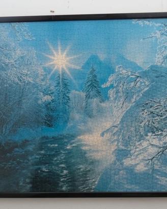 paesaggio invernale con neve e sole