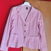 giacca sportiva donna,velluto a costine rosa pink