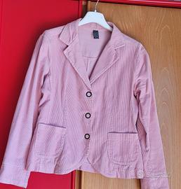 giacca sportiva donna,velluto a costine rosa pink