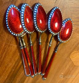 Set di 6 Cucchiaini realizzati da Th. Marthinsen