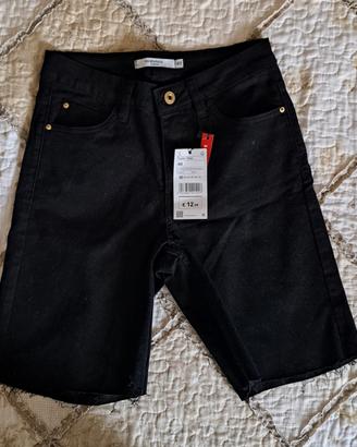 pantaloncini jeans neri TG 40